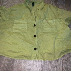 button up lime green shirt